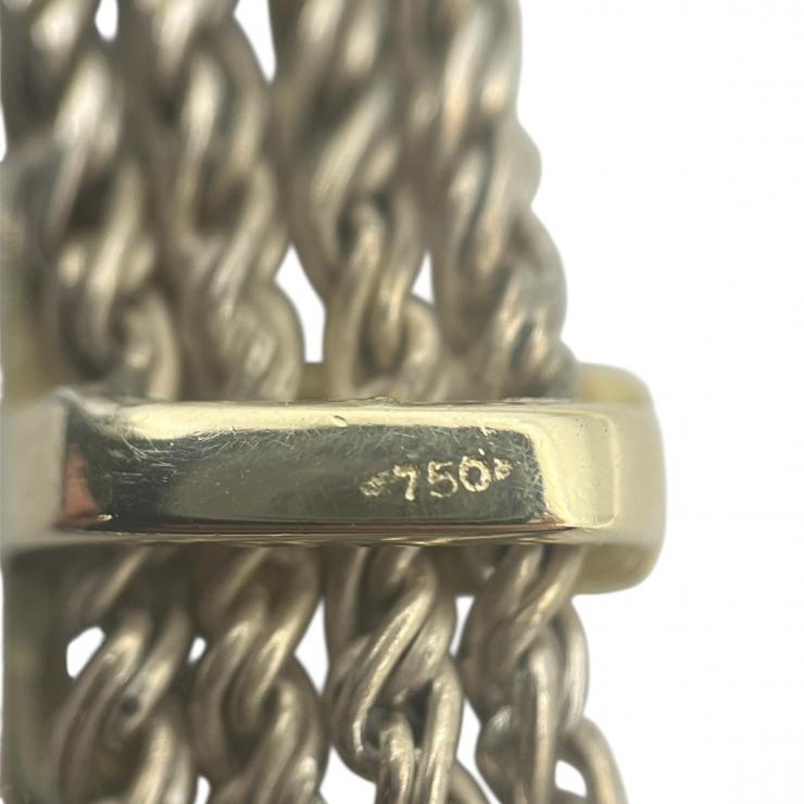 TIFFANY＆CO．ティファニー Tロープ 4連 ネックレス アクセサリー ゴールド シルバー コンビ K18 750 925 ★中古★