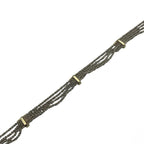 TIFFANY＆CO．ティファニー Tロープ 4連 ネックレス アクセサリー ゴールド シルバー コンビ K18 750 925 ★中古★