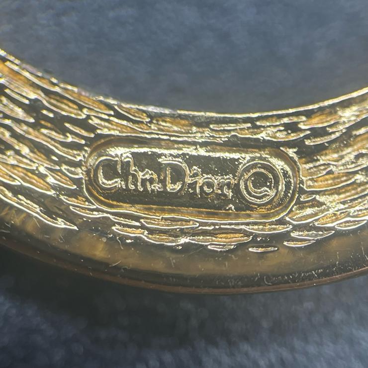 Christian Dior クリスチャンディオール ロゴ ネックレス ラインストーン ゴールド ★クリスマスプレゼントに★