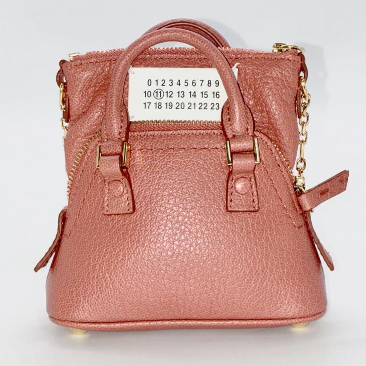 Maison Margiela メゾン マルジェラ 5AC ベビー ハンド ショルダーバッグ 2WAY ブラウン RFID反応有 ★ギャラ付★ ★美品★