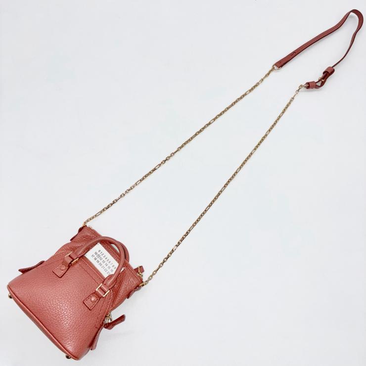 Maison Margiela メゾン マルジェラ 5AC ベビー ハンド ショルダーバッグ 2WAY ブラウン RFID反応有 ★ギャラ付★ ★美品★