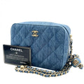 CHANEL シャネル ショルダーバッグ クラッシュ マトラッセ デニム ショルダーバッグ ゴールド金具 31番台 ブルー系 ★美品★★ギャラ付★