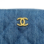 CHANEL シャネル ショルダーバッグ クラッシュ マトラッセ デニム ショルダーバッグ ゴールド金具 31番台 ブルー系 ★美品★★ギャラ付★