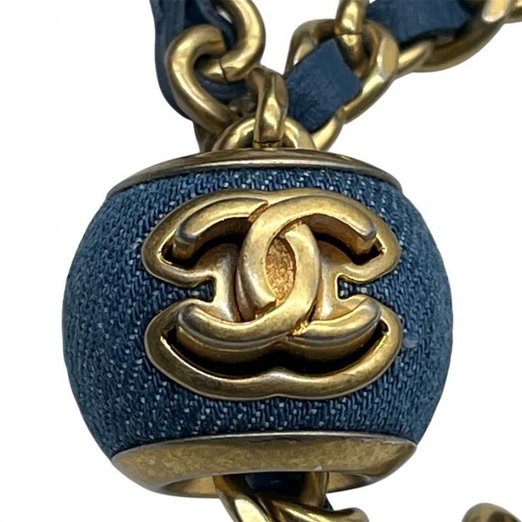CHANEL シャネル ショルダーバッグ クラッシュ マトラッセ デニム ショルダーバッグ ゴールド金具 31番台 ブルー系 ★美品★★ギャラ付★