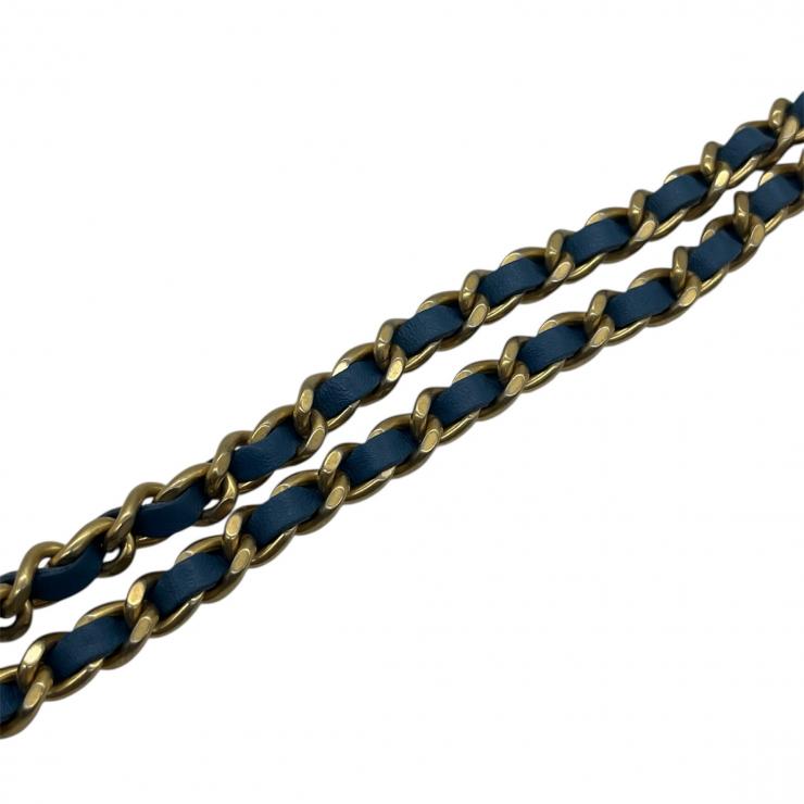 CHANEL シャネル ショルダーバッグ クラッシュ マトラッセ デニム ショルダーバッグ ゴールド金具 31番台 ブルー系 ★美品★★ギャラ付★