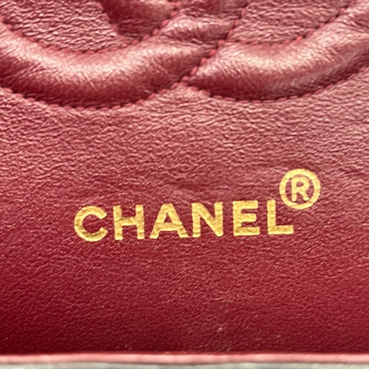 CHANEL シャネル マトラッセ 25 ココマーク ダブルフラップ ダブルチェーン ショルダーバッグ ラムスキン ブラック ゴールド金具 ★ギャラ付★