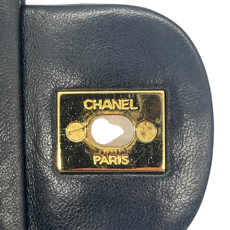 CHANEL シャネル マトラッセ 25 ココマーク ダブルフラップ ダブルチェーン ショルダーバッグ ラムスキン ブラック ゴールド金具 ★ギャラ付★
