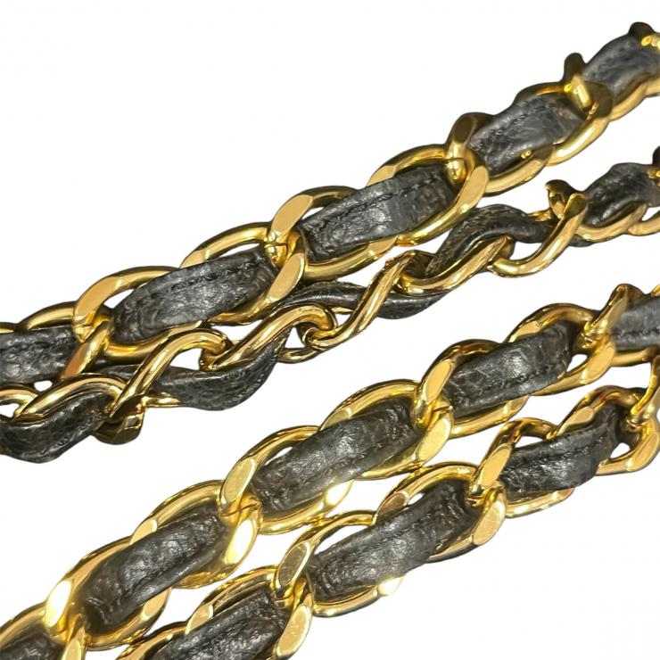 CHANEL シャネル チェーントートバッグ ショルダーバッグ キャビアスキン ココマーク ブラック ゴールド金具 ★美品★