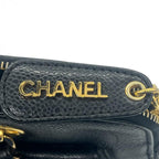 CHANEL シャネル チェーントートバッグ ショルダーバッグ キャビアスキン ココマーク ブラック ゴールド金具 ★美品★