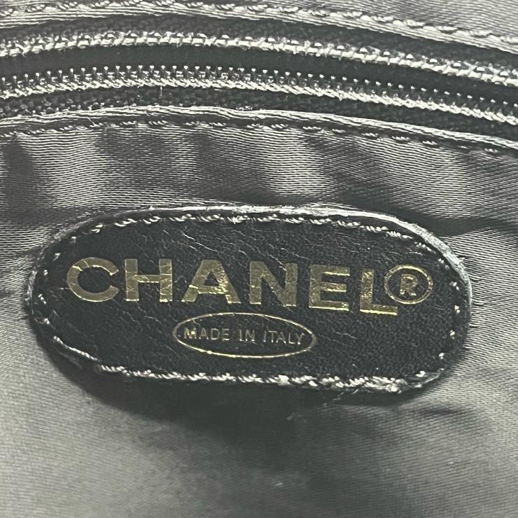 CHANEL シャネル チェーントートバッグ ショルダーバッグ キャビアスキン ココマーク ブラック ゴールド金具 ★美品★