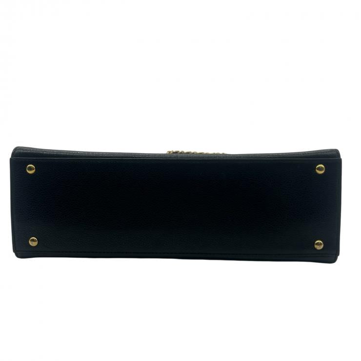 CHANEL シャネル チェーントートバッグ ショルダーバッグ キャビアスキン ココマーク ブラック ゴールド金具 ★美品★