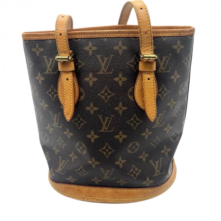 LOUIS VUITTON ルイヴィトン モノグラム プチバケット ハンドバック トートバッグ バケツ型 FL0065 ★中古★