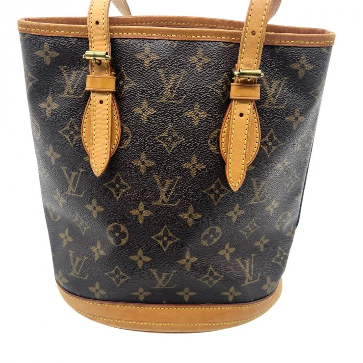 LOUIS VUITTON ルイヴィトン モノグラム プチバケット ハンドバック トートバッグ バケツ型 FL0065 ★中古★