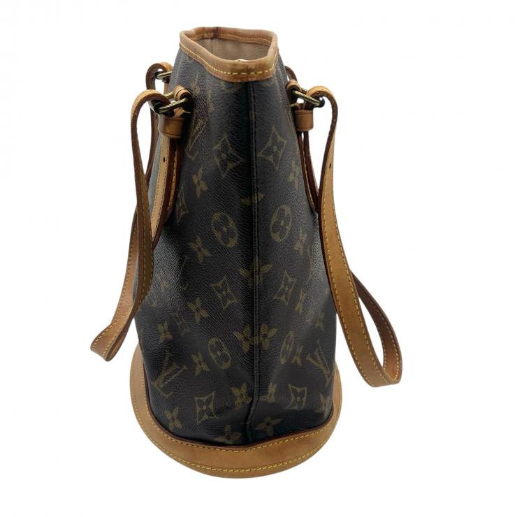 LOUIS VUITTON ルイヴィトン モノグラム プチバケット ハンドバック トートバッグ バケツ型 FL0065 ★中古★