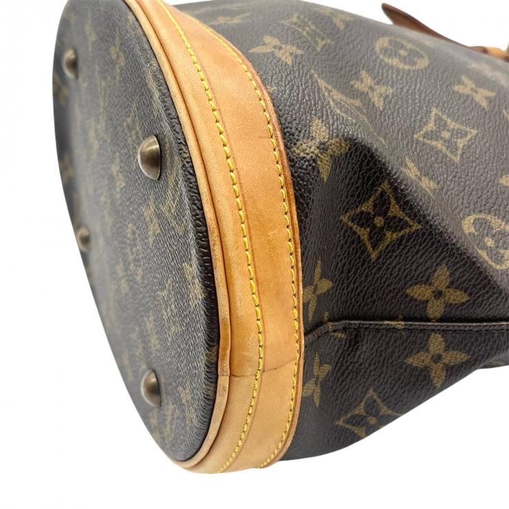LOUIS VUITTON ルイヴィトン モノグラム プチバケット ハンドバック トートバッグ バケツ型 FL0065 ★中古★