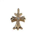 CHROME HEARTS クロムハーツ タイニーCHクロス 22K PAVEダイヤ ゴールドネックレストップ ピンクゴールド Fサイズ ★新品★