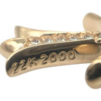 CHROME HEARTS クロムハーツ タイニーCHクロス 22K PAVEダイヤ ゴールドネックレストップ ピンクゴールド Fサイズ ★新品★