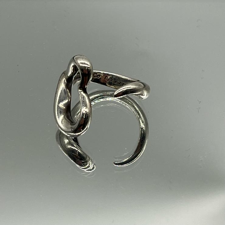 TIFFANY＆CO．ティファニー オープンハート リング 指輪 エルサペレッティ スターリングシルバー 925 11号 ★中古品★