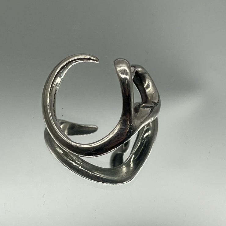 TIFFANY＆CO．ティファニー オープンハート リング 指輪 エルサペレッティ スターリングシルバー 925 11号 ★中古品★