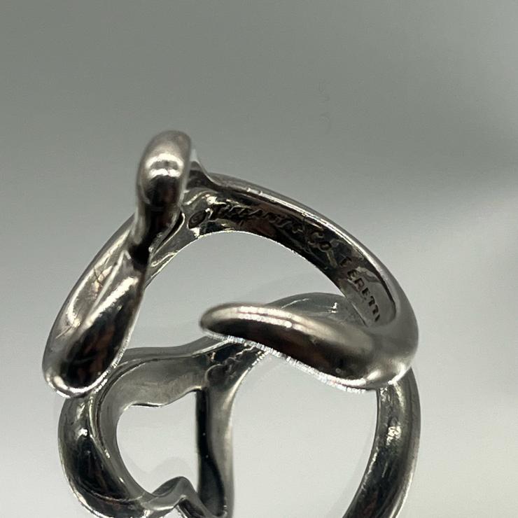 TIFFANY＆CO．ティファニー オープンハート リング 指輪 エルサペレッティ スターリングシルバー 925 11号 ★中古品★