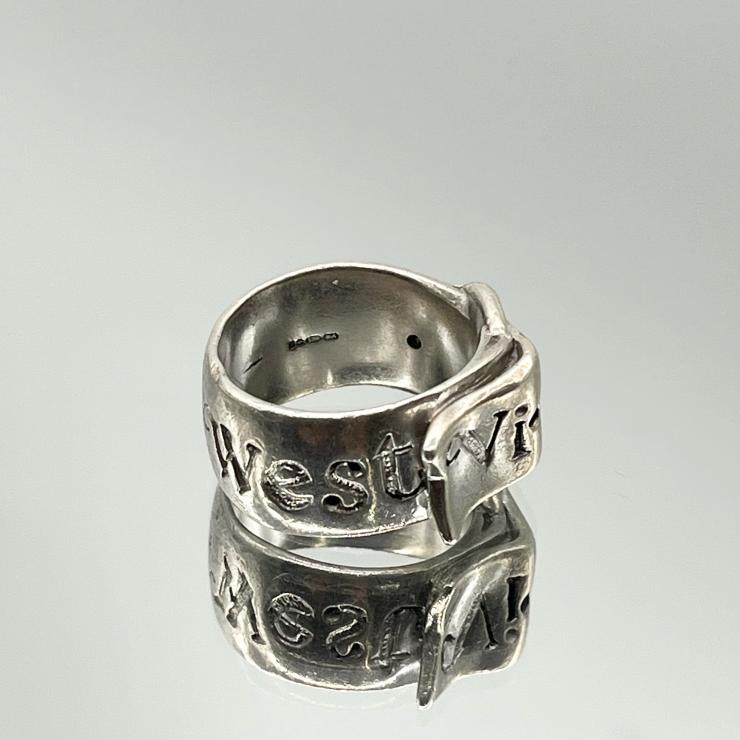 Vivienne Westwood ヴィヴィアンウエストウッド ベルトリング 指輪 M シルバー 925 15号 ★中古★