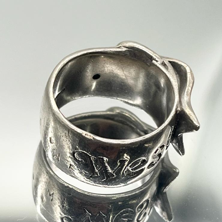 Vivienne Westwood ヴィヴィアンウエストウッド ベルトリング 指輪 M シルバー 925 15号 ★中古★