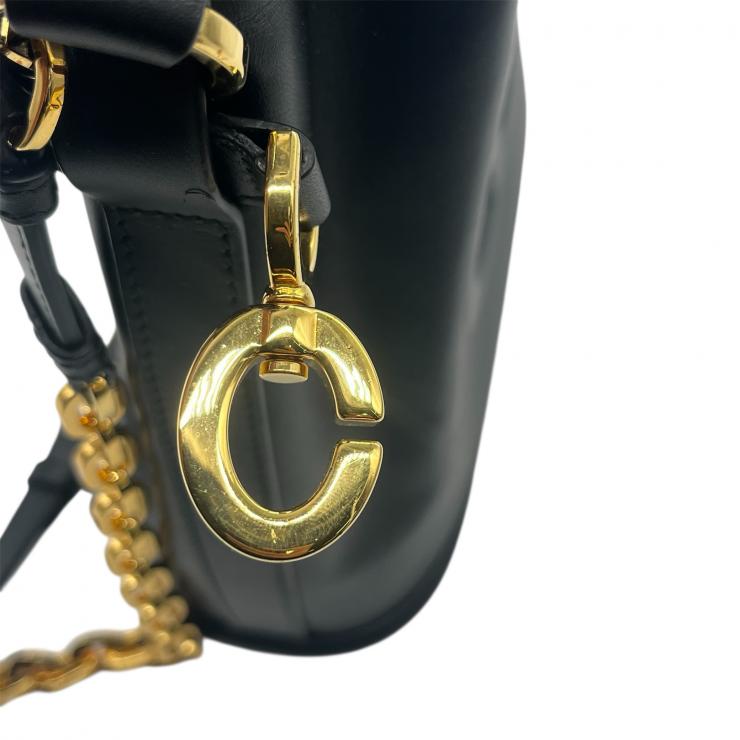 Christian Dior クリスチャンディオール セストディオール ショルダーバッグ バッグ ブラック カーフスキン ★美品★