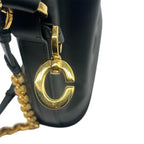 Christian Dior クリスチャンディオール セストディオール ショルダーバッグ バッグ ブラック カーフスキン ★美品★