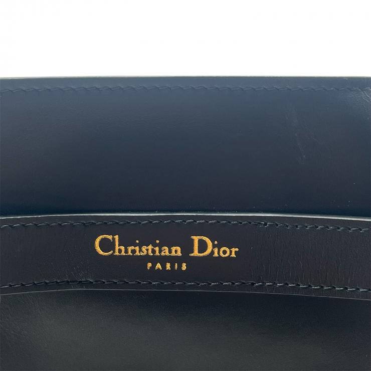 Christian Dior クリスチャンディオール セストディオール ショルダーバッグ バッグ ブラック カーフスキン ★美品★