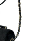 CHANEL シャネル マトラッセ ココマーク キルティング チェーンショルダーバッグ キャビアスキン ブラック ゴールド金具 ★美品★