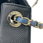 CHANEL シャネル マトラッセ ココマーク キルティング チェーンショルダーバッグ キャビアスキン ブラック ゴールド金具 ★美品★