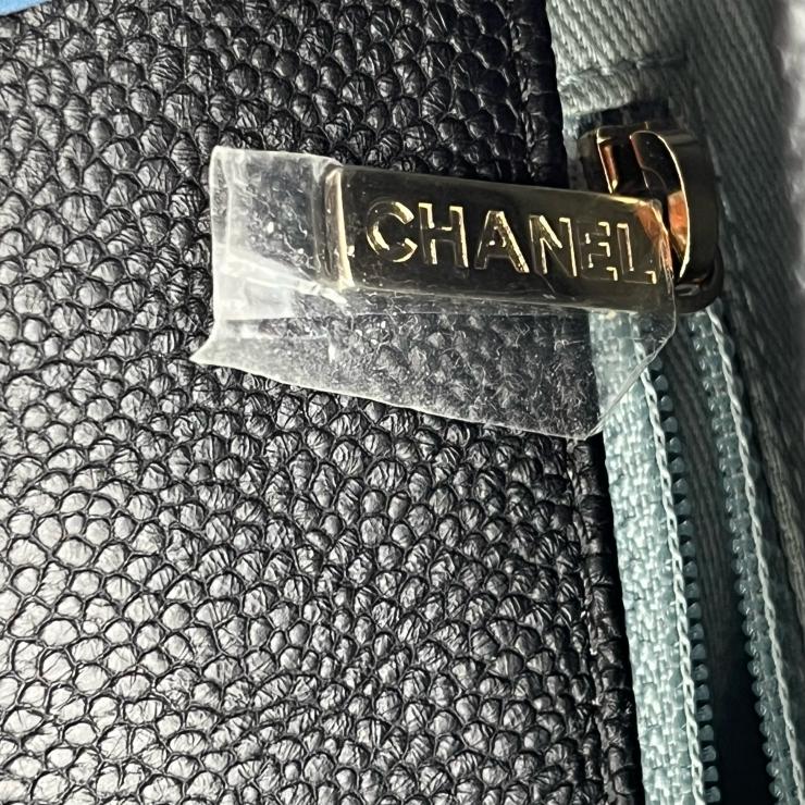 CHANEL シャネル マトラッセ ココマーク キルティング チェーンショルダーバッグ キャビアスキン ブラック ゴールド金具 ★美品★