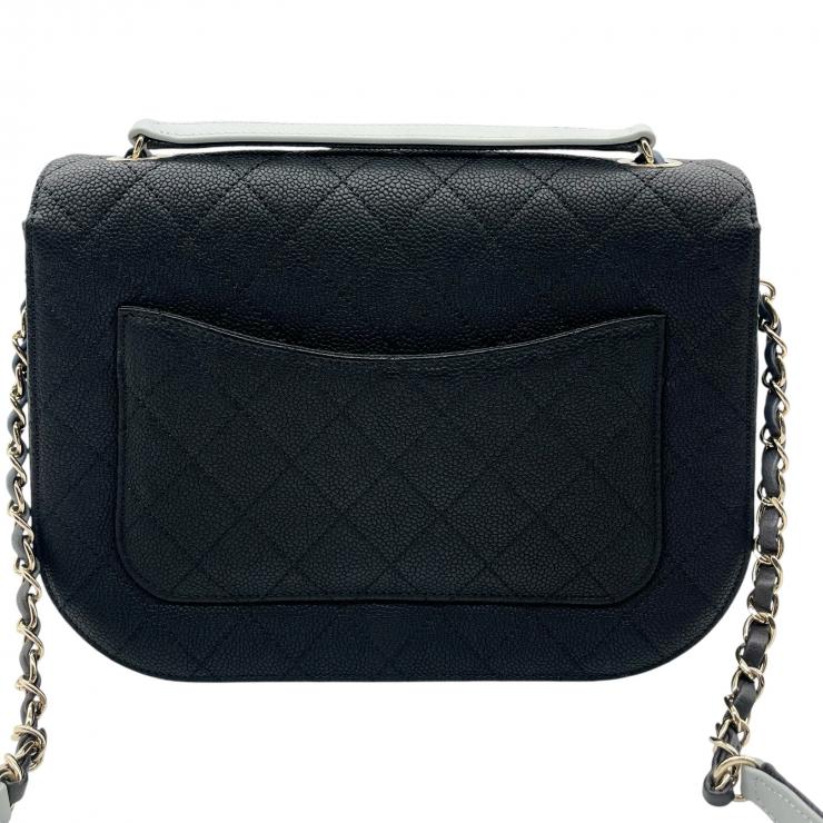 CHANEL シャネル マトラッセ ココマーク キルティング チェーンショルダーバッグ キャビアスキン ブラック ゴールド金具 ★美品★