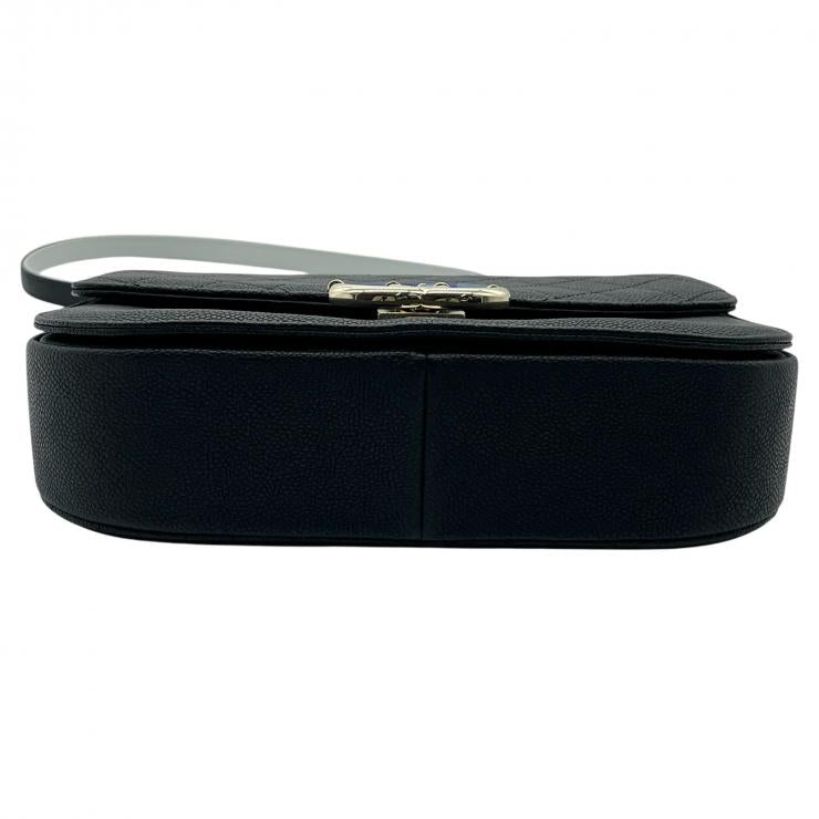 CHANEL シャネル マトラッセ ココマーク キルティング チェーンショルダーバッグ キャビアスキン ブラック ゴールド金具 ★美品★