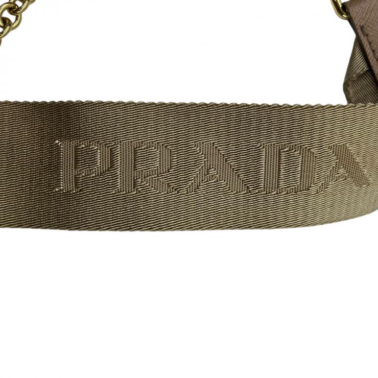 PRADA プラダ Re-Edition 2005 サフィアーノ チェーンショルダーバッグ ハンドバック 三角プレートロゴ レザー 1BH204 ★美品★
