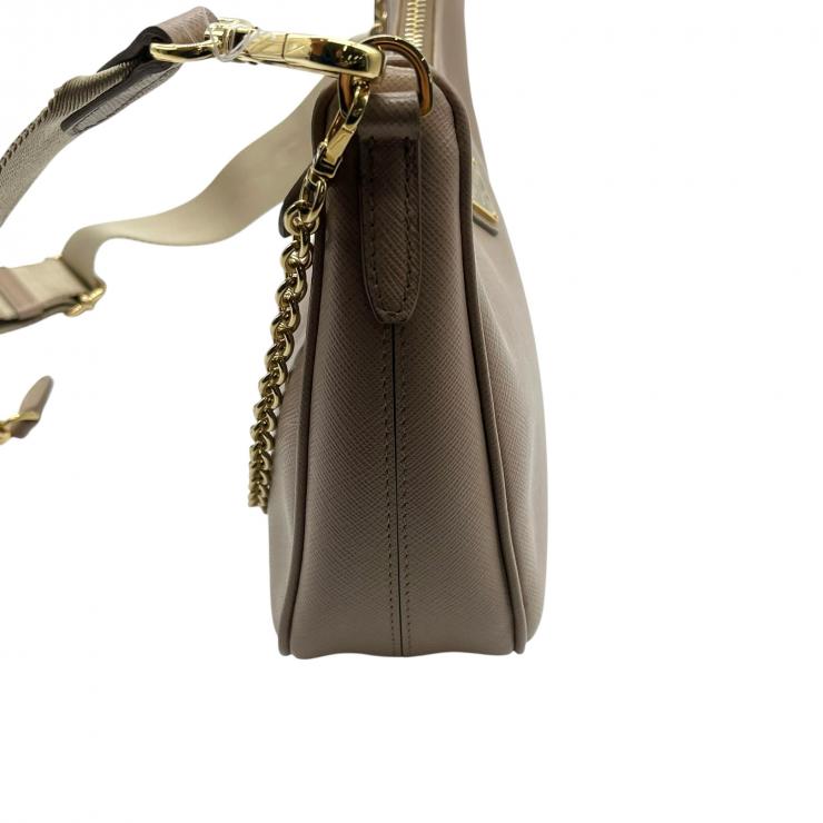 PRADA プラダ Re-Edition 2005 サフィアーノ チェーンショルダーバッグ ハンドバック 三角プレートロゴ レザー 1BH204 ★美品★