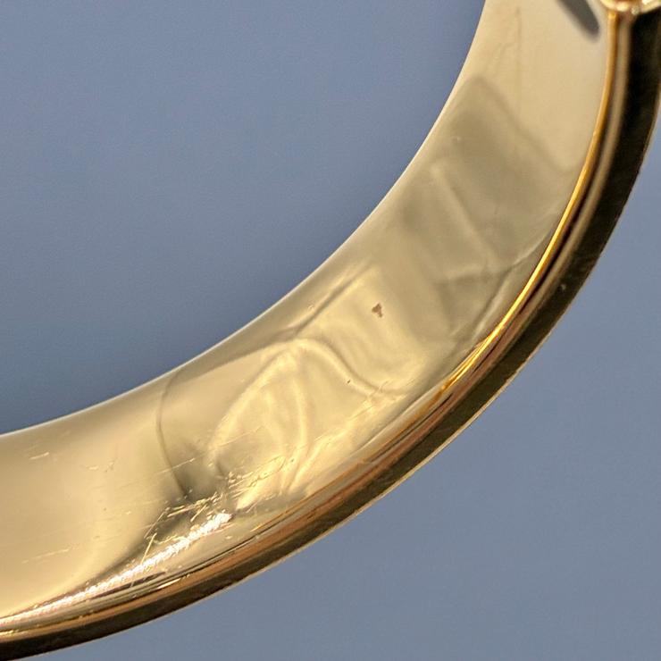 HERMES エルメス クリックH エナメル バングル ブレスレット 17cm アクセサリー ホワイト ゴールドカラー ★美品★