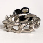 CHANEL シャネル カメリアモチーフ ココマーク リング 13号 指輪 04P 2004年 春夏コレクション アクセサリー シルバーカラー ブラック