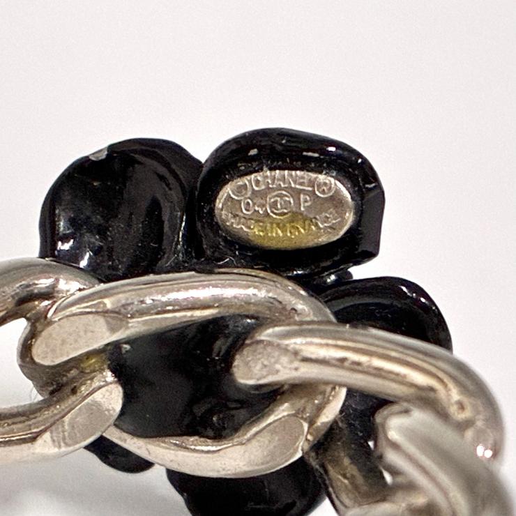 CHANEL シャネル カメリアモチーフ ココマーク リング 13号 指輪 04P 2004年 春夏コレクション アクセサリー シルバーカラー ブラック