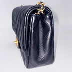 CHANEL シャネル マトラッセ ラムスキン ココマーク アジャスター チェーン フラップ ショルダーバック ランダムプレート ブラック ★美品★