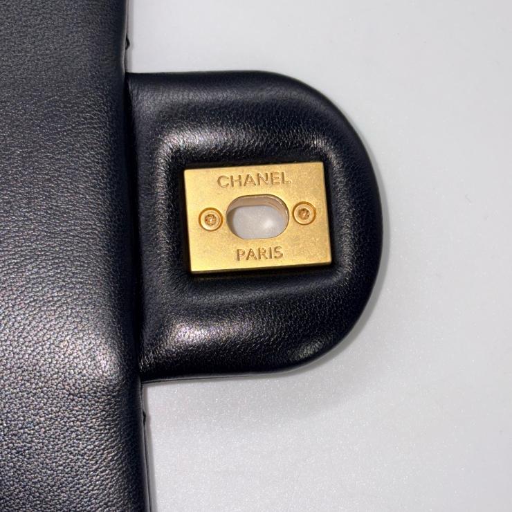CHANEL シャネル マトラッセ ラムスキン ココマーク アジャスター チェーン フラップ ショルダーバック ランダムプレート ブラック ★美品★