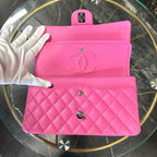 CHANEL シャネル マトラッセ25 ダブルフラップ チェーン ショルダーバッグ ラムスキン シルバー金具 ピンク 31番台 ★美品★ ★箱付★