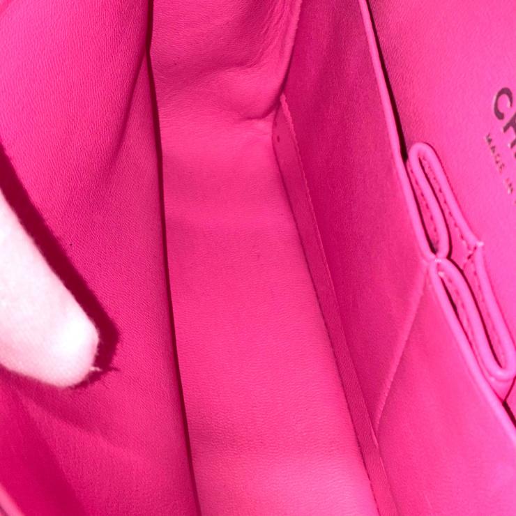 CHANEL シャネル マトラッセ25 ダブルフラップ チェーン ショルダーバッグ ラムスキン シルバー金具 ピンク 31番台 ★美品★ ★箱付★