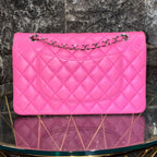 CHANEL シャネル マトラッセ25 ダブルフラップ チェーン ショルダーバッグ ラムスキン シルバー金具 ピンク 31番台 ★美品★ ★箱付★