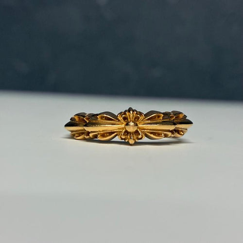 CHROME HEARTS クロムハーツ ベイビークラシック ダブルフローラルクロス ゴールド 22K 20号 リング 指輪 ★極美品★ ★インボイス付★