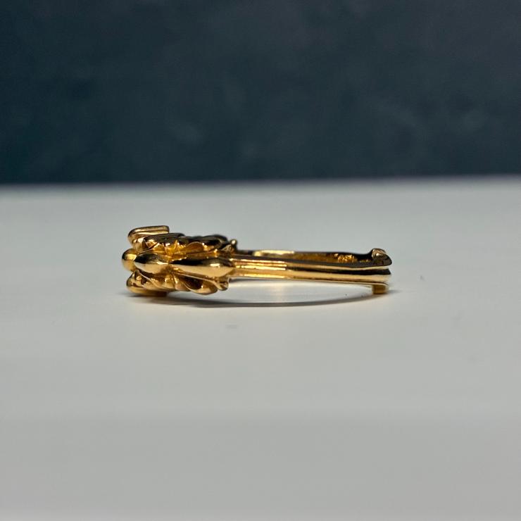 CHROME HEARTS クロムハーツ ベイビークラシック ダブルフローラルクロス ゴールド 22K 20号 リング 指輪 ★極美品★ ★インボイス付★