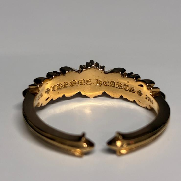 CHROME HEARTS クロムハーツ ベイビークラシック ダブルフローラルクロス ゴールド 22K 20号 リング 指輪 ★極美品★ ★インボイス付★