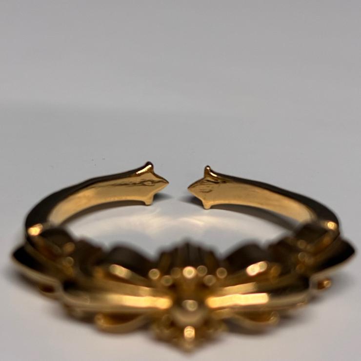 CHROME HEARTS クロムハーツ ベイビークラシック ダブルフローラルクロス ゴールド 22K 20号 リング 指輪 ★極美品★ ★インボイス付★