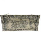 CHRISTIAN DIOR クリスチャンディオール ブックトート トワル・ドゥ・ジュイ エンブロイダリー グレーキャンバス レディース ★中古★