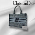 CHRISTIAN DIOR クリスチャンディオール ミスディオール ブックトート ミディアム キャンバストートバッグ ブルーxブラック 50MA★5264 ★日本限定★ギャラ付★
